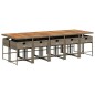 vidaXL 11-tlg. Garten-Essgruppe mit Kissen Grau Poly Rattan vidaXL 11-tlg. Garten-Essgruppe mit Kissen Grau Poly Rattan