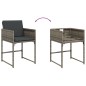 vidaXL 11-tlg. Garten-Essgruppe mit Kissen Grau Poly Rattan vidaXL 11-tlg. Garten-Essgruppe mit Kissen Grau Poly Rattan
