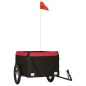 vidaXL Fahrradanhänger Schwarz und Rot 45 kg Eisen vidaXL Fahrradanhänger Schwarz und Rot 45 kg Eisen