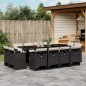 vidaXL 13-tlg. Garten-Essgruppe mit Kissen Schwarz Poly Rattan vidaXL 13-tlg. Garten-Essgruppe mit Kissen Schwarz Poly Rattan