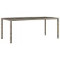 vidaXL 9-tlg. Garten-Essgruppe mit Kissen Grau Poly Rattan und Glas vidaXL 9-tlg. Garten-Essgruppe mit Kissen Grau Poly Rattan und Glas