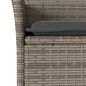 vidaXL 9-tlg. Garten-Essgruppe mit Kissen Grau Poly Rattan und Glas vidaXL 9-tlg. Garten-Essgruppe mit Kissen Grau Poly Rattan und Glas