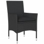 vidaXL 11-tlg. Garten-Essgruppe mit Kissen Schwarz Poly Rattan Glas vidaXL 11-tlg. Garten-Essgruppe mit Kissen Schwarz Poly Rattan Glas