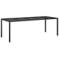 vidaXL 11-tlg. Garten-Essgruppe mit Kissen Schwarz Poly Rattan Glas vidaXL 11-tlg. Garten-Essgruppe mit Kissen Schwarz Poly Rattan Glas