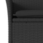 vidaXL 11-tlg. Garten-Essgruppe mit Kissen Schwarz Poly Rattan Glas vidaXL 11-tlg. Garten-Essgruppe mit Kissen Schwarz Poly Rattan Glas