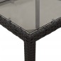 vidaXL 11-tlg. Garten-Essgruppe mit Kissen Schwarz Poly Rattan Glas vidaXL 11-tlg. Garten-Essgruppe mit Kissen Schwarz Poly Rattan Glas