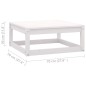 vidaXL 11-tlg. Garten-Lounge-Set mit Kissen Weiß Kiefer Massivholz vidaXL 11-tlg. Garten-Lounge-Set mit Kissen Weiß Kiefer Massivholz
