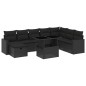 vidaXL 9-tlg. Garten-Sofagarnitur mit Kissen Schwarz Poly Rattan vidaXL 9-tlg. Garten-Sofagarnitur mit Kissen Schwarz Poly Rattan