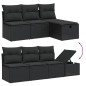 vidaXL 9-tlg. Garten-Sofagarnitur mit Kissen Schwarz Poly Rattan vidaXL 9-tlg. Garten-Sofagarnitur mit Kissen Schwarz Poly Rattan
