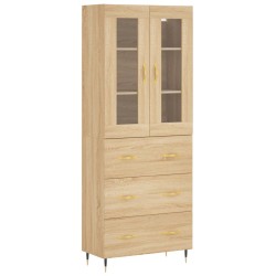 vidaXL Highboard Sonoma-Eiche 69,5x34x180 cm Holzwerkstoff