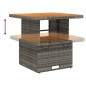 vidaXL 3-tlg. Bistro-Set mit Kissen Grau Poly Rattan vidaXL 3-tlg. Bistro-Set mit Kissen Grau Poly Rattan