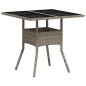 vidaXL 3-tlg. Garten-Essgruppe mit Kissen Hellgrau Poly Rattan Glas vidaXL 3-tlg. Garten-Essgruppe mit Kissen Hellgrau Poly Rattan Glas
