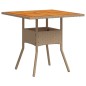 vidaXL 5-tlg. Garten-Essgruppe mit Kissen Beige Poly Rattan Akazie vidaXL 5-tlg. Garten-Essgruppe mit Kissen Beige Poly Rattan Akazie