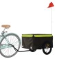 vidaXL Fahrradanhänger Schwarz und Grün 45 kg Eisen vidaXL Fahrradanhänger Schwarz und Grün 45 kg Eisen