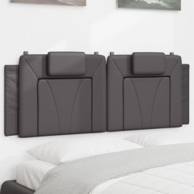 vidaXL Kopfteil-Kissen Grau 140 cm Kunstleder