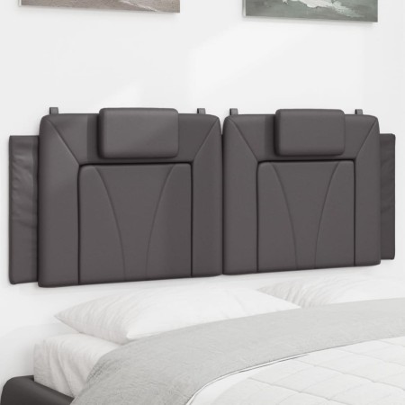 vidaXL Kopfteil-Kissen Grau 140 cm Kunstleder