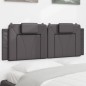 vidaXL Kopfteil-Kissen Grau 140 cm Kunstleder