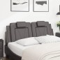 vidaXL Kopfteil-Kissen Grau 140 cm Kunstleder