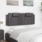 vidaXL Kopfteil-Kissen Grau 140 cm Kunstleder