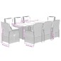 vidaXL 9-tlg. Garten-Essgruppe mit Kissen Schwarz Poly Rattan vidaXL 9-tlg. Garten-Essgruppe mit Kissen Schwarz Poly Rattan