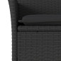 vidaXL 9-tlg. Garten-Essgruppe mit Kissen Schwarz Poly Rattan und Glas vidaXL 9-tlg. Garten-Essgruppe mit Kissen Schwarz Poly Rattan und Glas