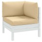 vidaXL Palettenkissen 3-tlg. Melange Beige Stoff vidaXL Palettenkissen 3-tlg. Melange Beige Stoff