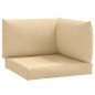vidaXL Palettenkissen 3-tlg. Melange Beige Stoff vidaXL Palettenkissen 3-tlg. Melange Beige Stoff