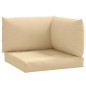 vidaXL Palettenkissen 3-tlg. Melange Beige Stoff vidaXL Palettenkissen 3-tlg. Melange Beige Stoff