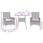 vidaXL 7-tlg. Garten-Essgruppe mit Kissen Schwarz Poly Rattan Akazie vidaXL 7-tlg. Garten-Essgruppe mit Kissen Schwarz Poly Rattan Akazie