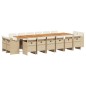 vidaXL 17-tlg. Garten-Essgruppe mit Kissen Beige Poly Rattan vidaXL 17-tlg. Garten-Essgruppe mit Kissen Beige Poly Rattan