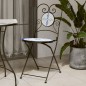 vidaXL Bistrostühle 2 Stk. Klappbar Blau und Weiß Keramik vidaXL Bistrostühle 2 Stk. Klappbar Blau und Weiß Keramik