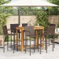 vidaXL 7-tlg. Gartenbar-Set Braun Massivholz Akazie und Poly Rattan vidaXL 7-tlg. Gartenbar-Set Braun Massivholz Akazie und Poly Rattan