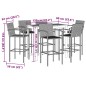 vidaXL 7-tlg. Gartenbar-Set Braun Massivholz Akazie und Poly Rattan vidaXL 7-tlg. Gartenbar-Set Braun Massivholz Akazie und Poly Rattan