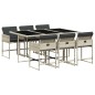 vidaXL 7-tlg. Garten-Essgruppe mit Kissen Hellgrau Poly Rattan vidaXL 7-tlg. Garten-Essgruppe mit Kissen Hellgrau Poly Rattan