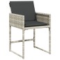 vidaXL 7-tlg. Garten-Essgruppe mit Kissen Hellgrau Poly Rattan vidaXL 7-tlg. Garten-Essgruppe mit Kissen Hellgrau Poly Rattan