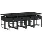 vidaXL 9-tlg. Garten-Essgruppe mit Kissen Schwarz Poly Rattan vidaXL 9-tlg. Garten-Essgruppe mit Kissen Schwarz Poly Rattan