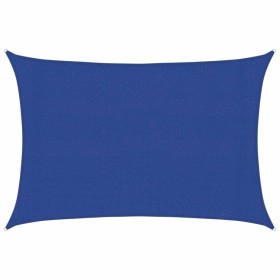 vidaXL Sonnensegel 160 g/m² Rechteckig Blau 3x4,5 m HDPE