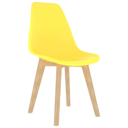 vidaXL Esszimmerstühle 2 Stk. Gelb Kunststoff