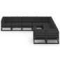 9-tlg. Garten-Lounge-Set mit Kissen Schwarz Massivholz Kiefer 9-tlg. Garten-Lounge-Set mit Kissen Schwarz Massivholz Kiefer