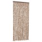 vidaXL Fliegenvorhang Beige und Dunkelbraun 56x200 cm Chenille vidaXL Fliegenvorhang Beige und Dunkelbraun 56x200 cm Chenille