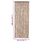 vidaXL Fliegenvorhang Beige und Dunkelbraun 56x200 cm Chenille vidaXL Fliegenvorhang Beige und Dunkelbraun 56x200 cm Chenille