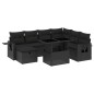 vidaXL 8-tlg. Garten-Sofagarnitur mit Kissen Schwarz Poly Rattan vidaXL 8-tlg. Garten-Sofagarnitur mit Kissen Schwarz Poly Rattan