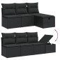 vidaXL 8-tlg. Garten-Sofagarnitur mit Kissen Schwarz Poly Rattan vidaXL 8-tlg. Garten-Sofagarnitur mit Kissen Schwarz Poly Rattan