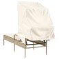 vidaXL Sonnenliege mit Dach Beige Poly Rattan vidaXL Sonnenliege mit Dach Beige Poly Rattan
