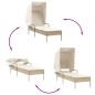 vidaXL Sonnenliege mit Dach Beige Poly Rattan vidaXL Sonnenliege mit Dach Beige Poly Rattan