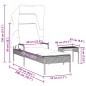 vidaXL Sonnenliege mit Dach und Tisch Grau Poly Rattan vidaXL Sonnenliege mit Dach und Tisch Grau Poly Rattan