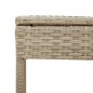 vidaXL Sonnenliege mit Dach und Tisch Hellgrau Poly Rattan vidaXL Sonnenliege mit Dach und Tisch Hellgrau Poly Rattan