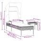 vidaXL Sonnenliege mit Dach und Tisch Hellgrau Poly Rattan vidaXL Sonnenliege mit Dach und Tisch Hellgrau Poly Rattan