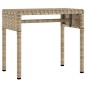 vidaXL Sonnenliege mit Dach und Tisch Beige Poly Rattan vidaXL Sonnenliege mit Dach und Tisch Beige Poly Rattan