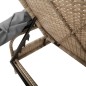 vidaXL Sonnenliege mit Dach und Tisch Beige Poly Rattan vidaXL Sonnenliege mit Dach und Tisch Beige Poly Rattan